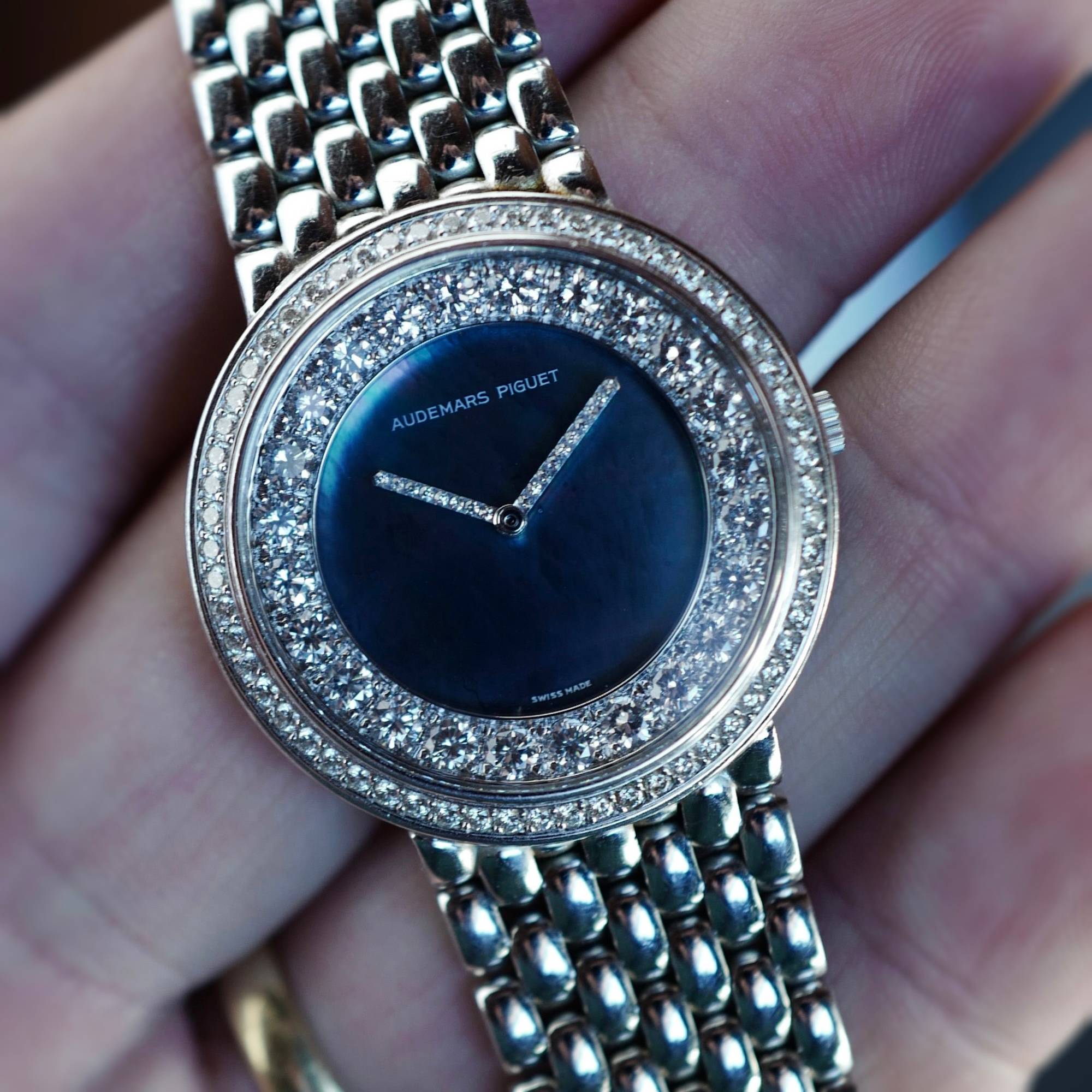 Audemars Piguet White Gold Watch with Diamonds and Beautiful Dial