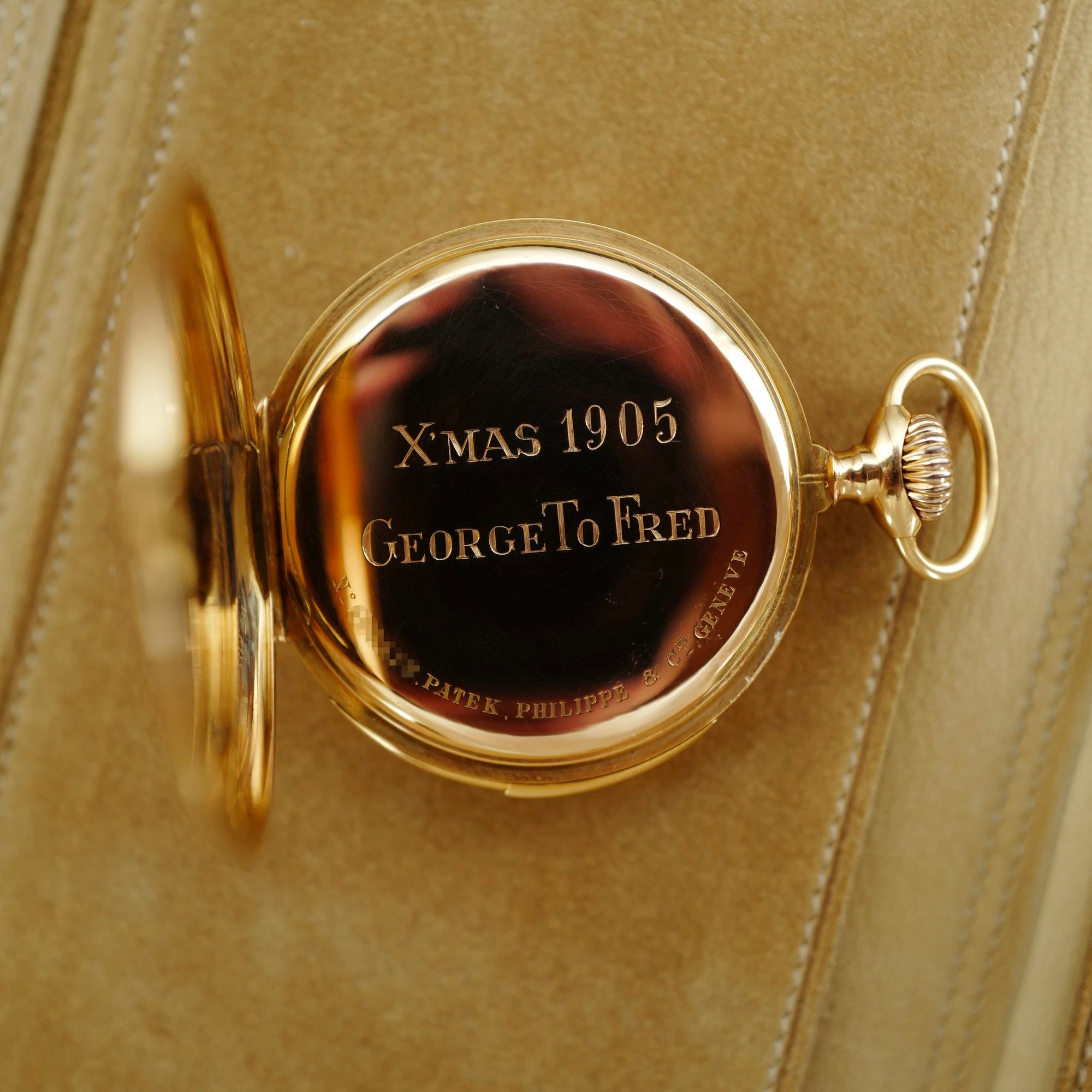 Patek Philippe Yellow Gold Pocket Watch Minute Repeater, Circa 1905
