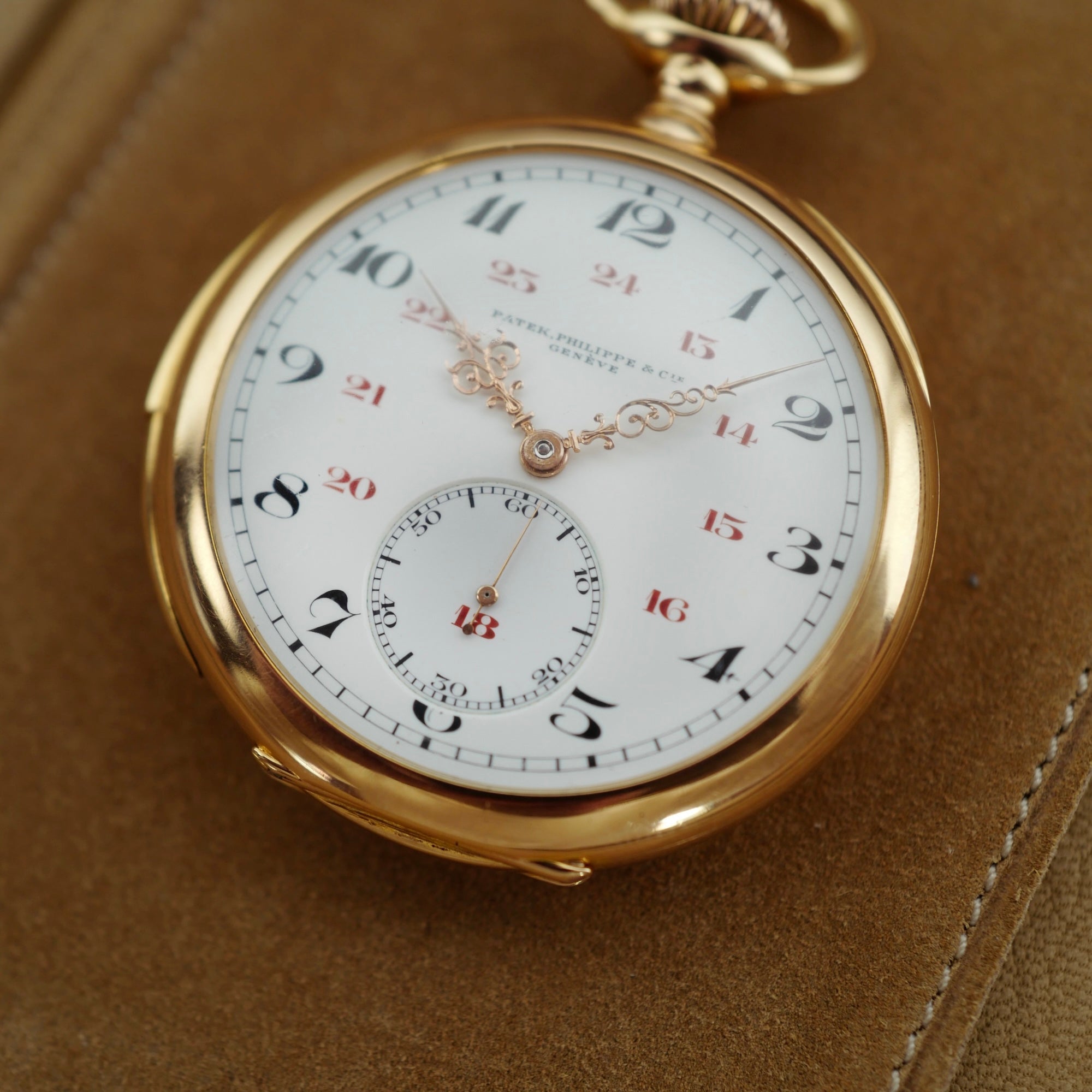 Patek Philippe Yellow Gold Pocket Watch Minute Repeater, Circa 1905