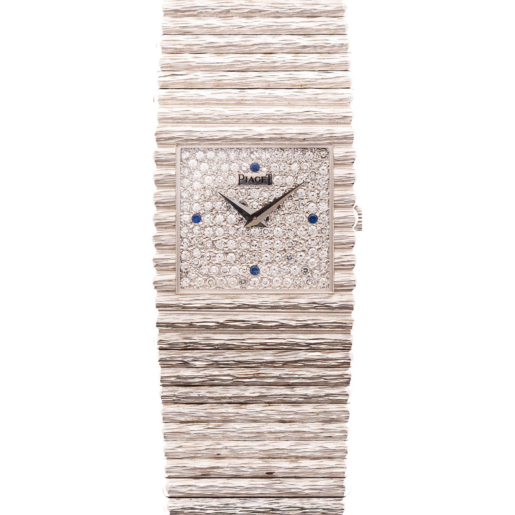 Piaget White Gold Emperador Ref. 9131 with Diamonds and Sapphires