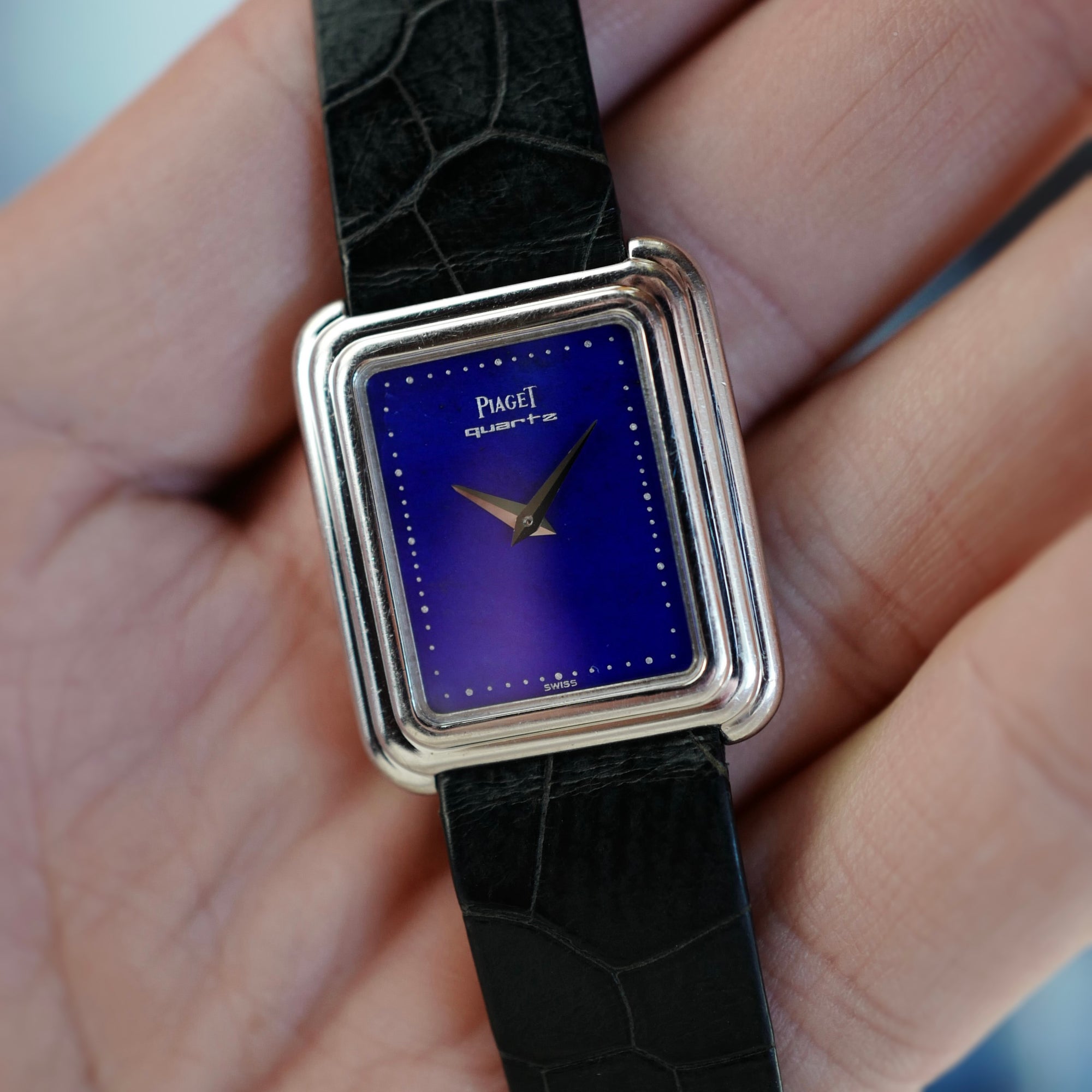 Piaget White Gold Lapis Watch Ref. 74101