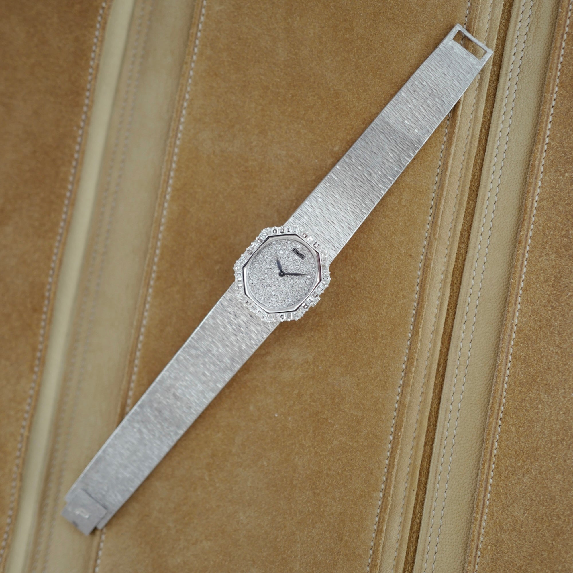 Piaget - Piaget White Pave and Baguette Bezel Watch Ref. 93414A6 - The Keystone Watches