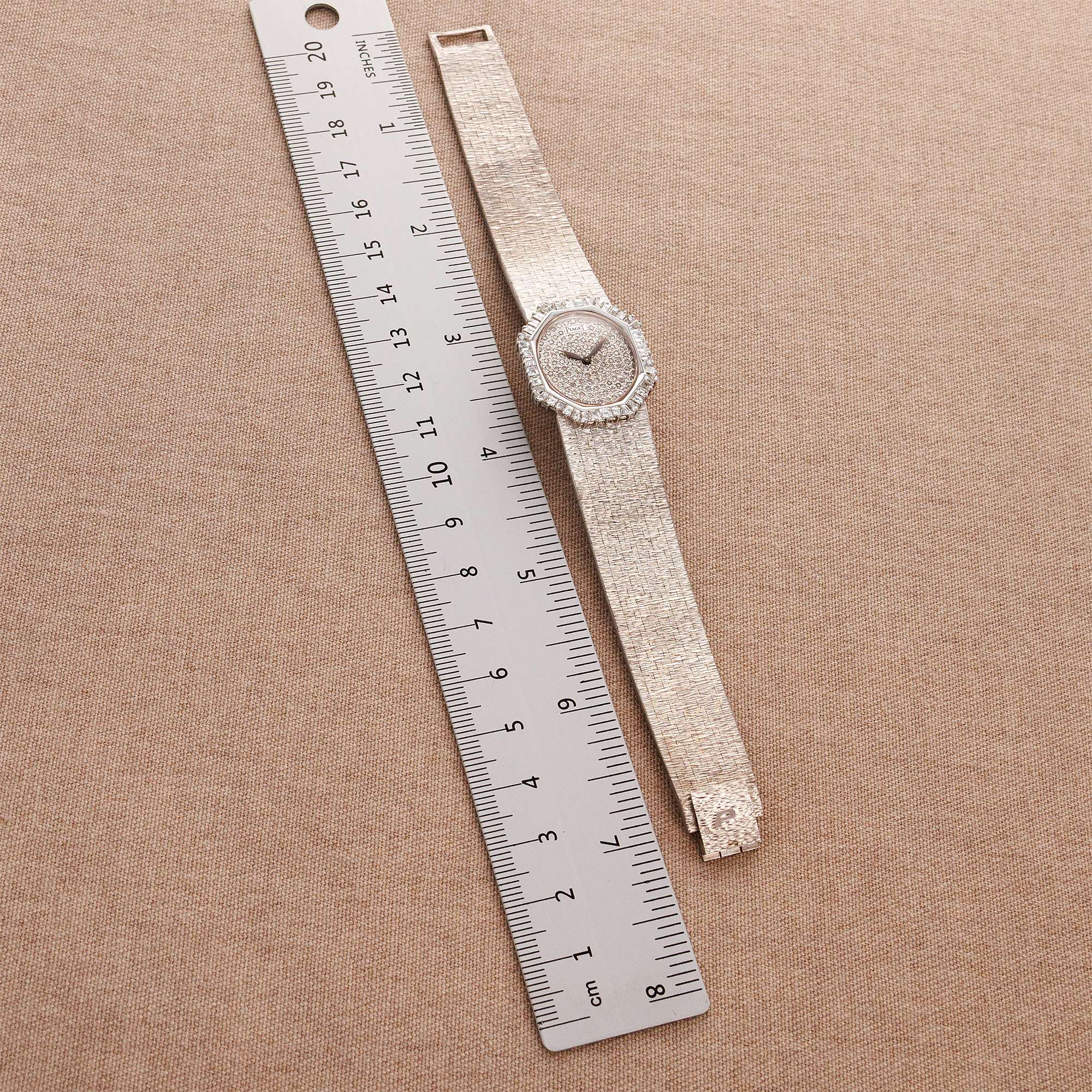 Piaget - Piaget White Pave and Baguette Bezel Watch Ref. 93414A6 - The Keystone Watches