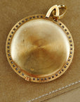 Piaget Yellow Gold and Diamond Pocket Watch with Mother of Pearl and Diamond Dial