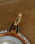 Piaget Yellow Gold and Diamond Pocket Watch with Mother of Pearl and Diamond Dial