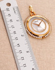 Piaget Yellow Gold and Diamond Pocket Watch with Mother of Pearl and Diamond Dial