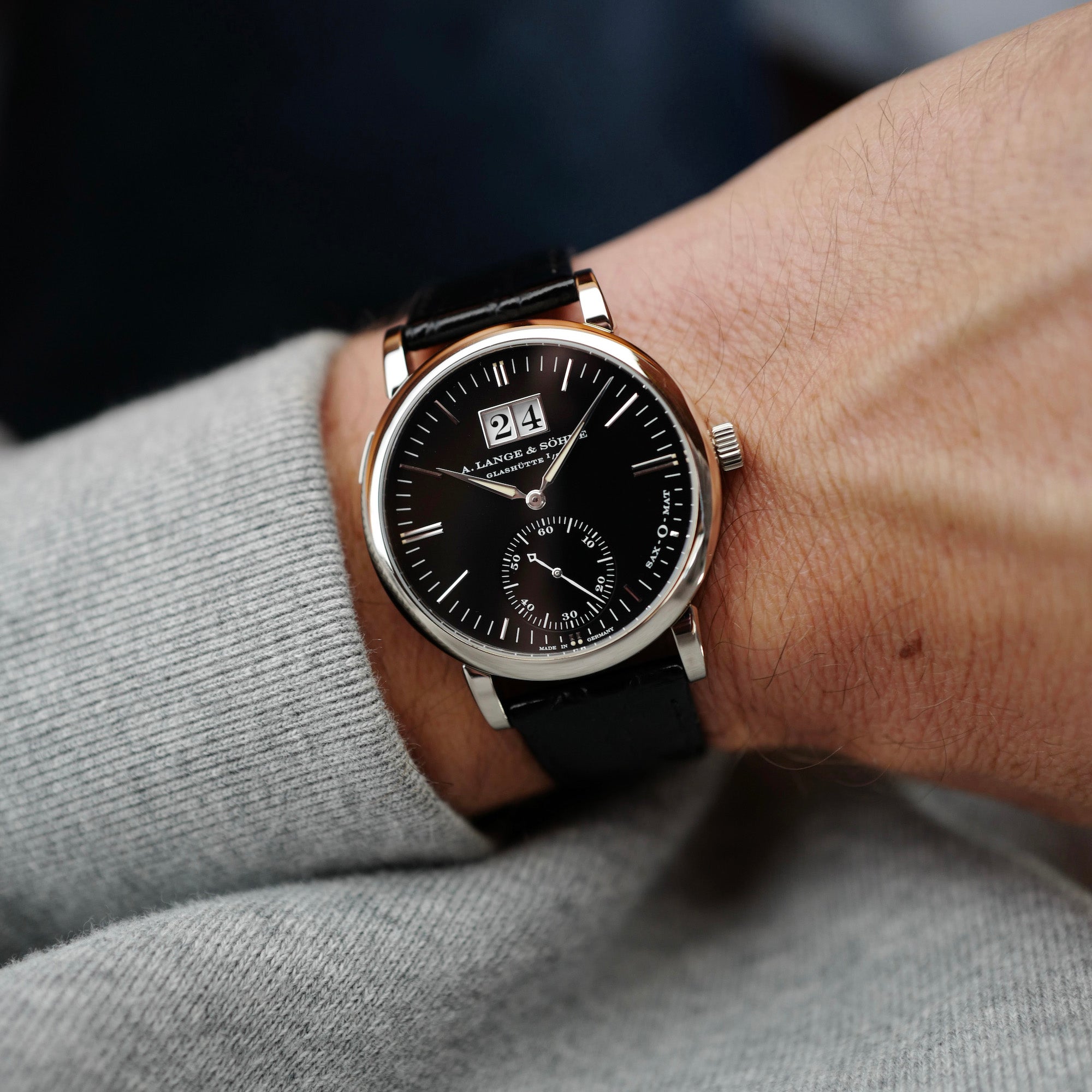 A Lange and Sohne White Gold Saxonia Ref. 308.027