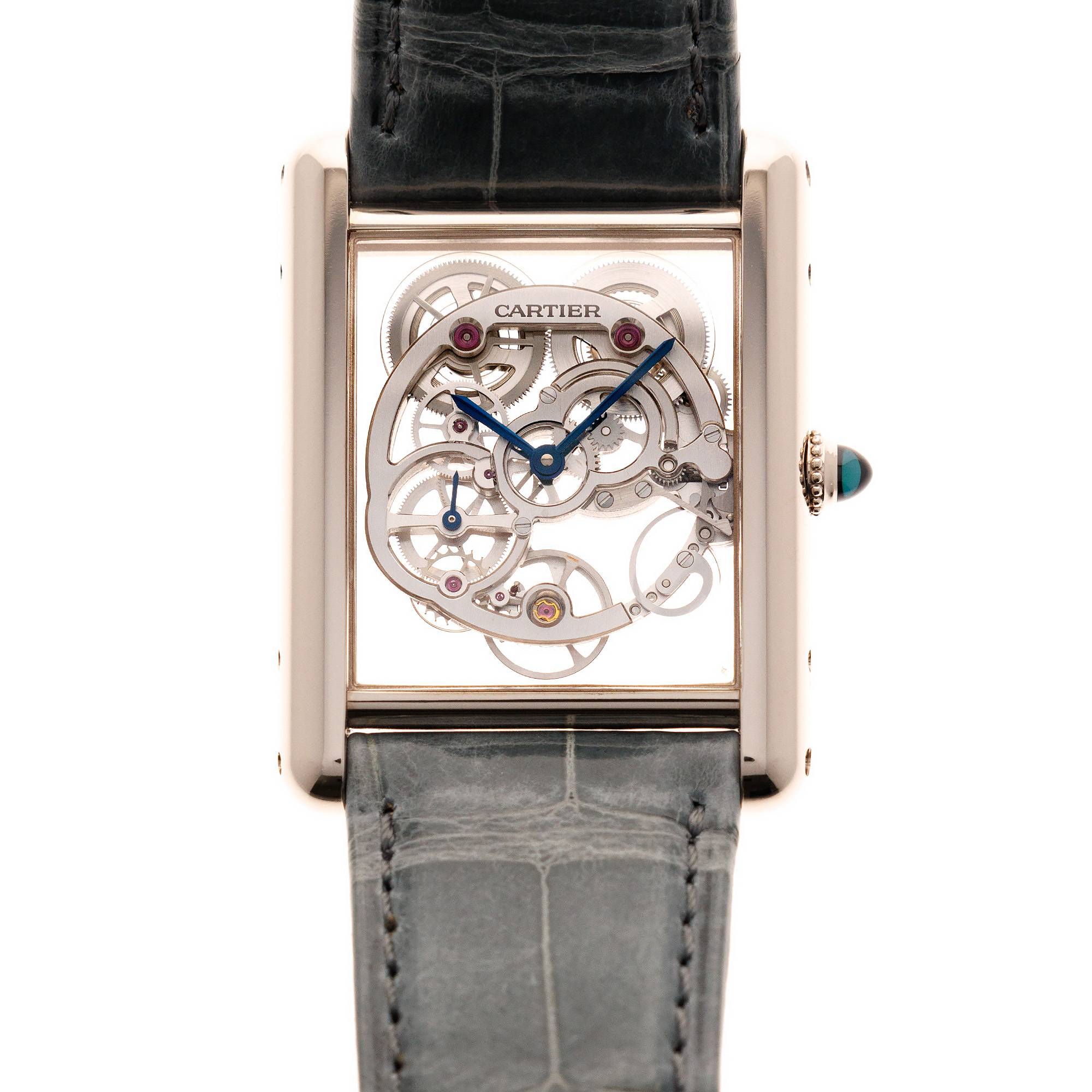 Cartier - Cartier White Gold Skeleton Tank Louis Ref. W5310012 - The Keystone Watches