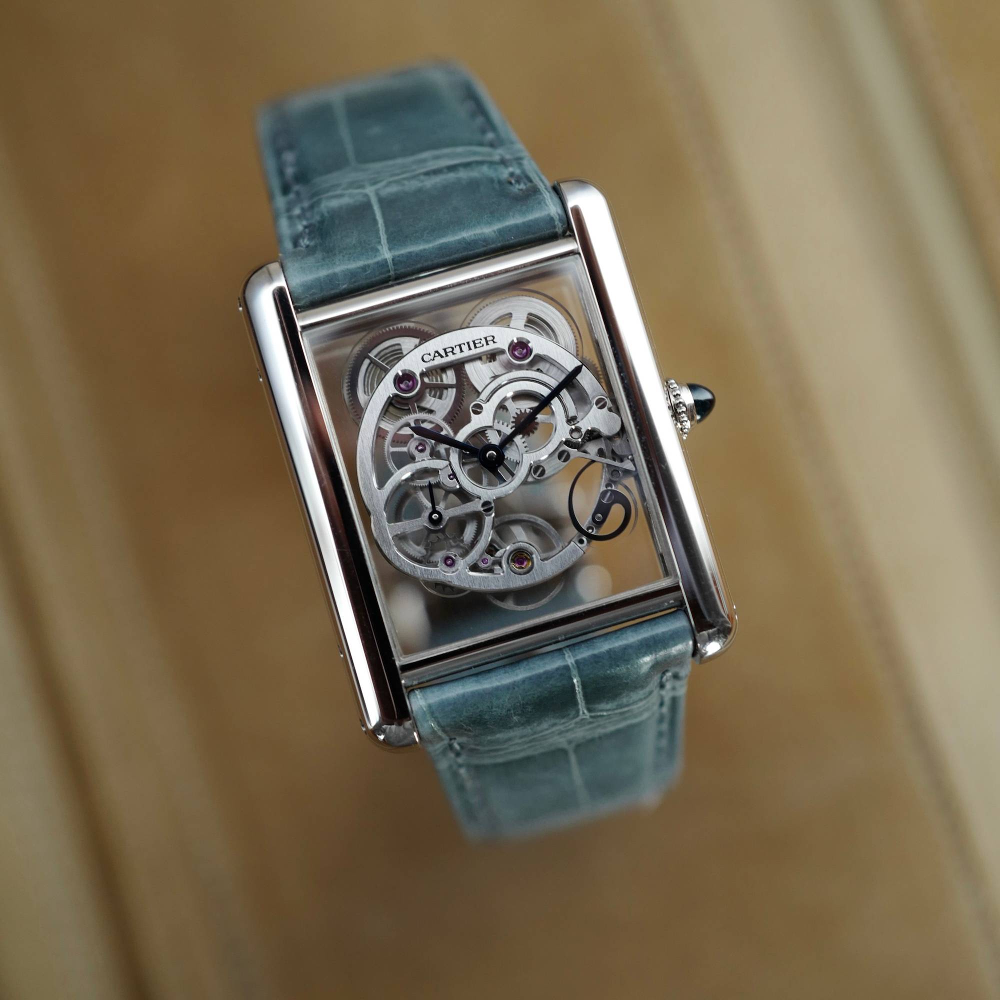 Cartier - Cartier White Gold Skeleton Tank Louis Ref. W5310012 - The Keystone Watches