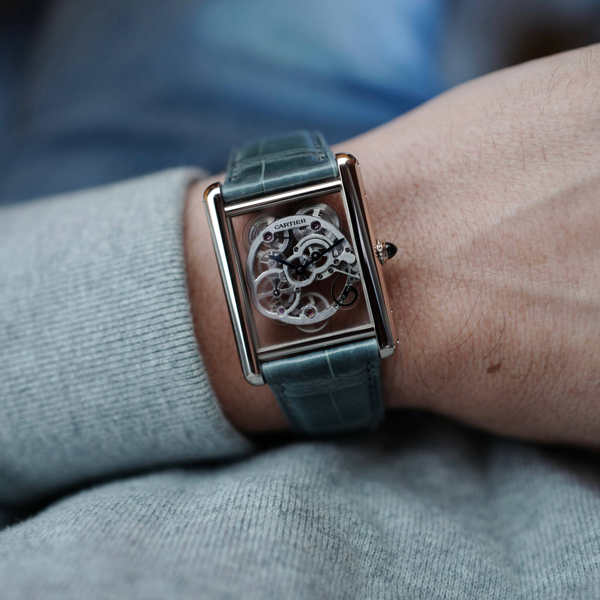 Cartier - Cartier White Gold Skeleton Tank Louis Ref. W5310012 - The Keystone Watches