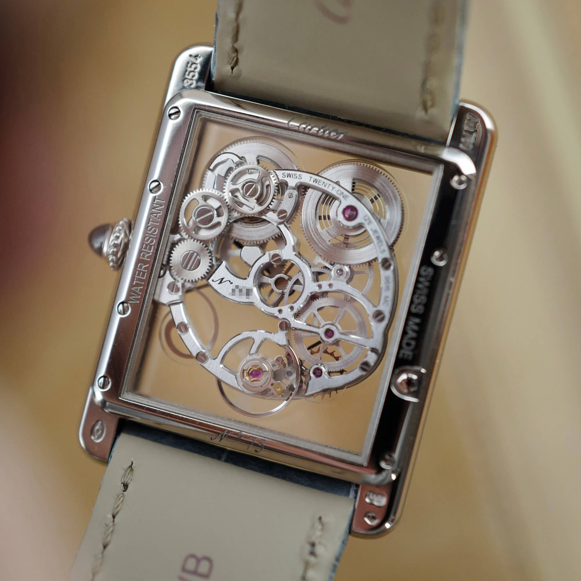 Cartier - Cartier White Gold Skeleton Tank Louis Ref. W5310012 - The Keystone Watches