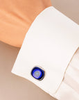 Patek Philippe - Patek Philippe Ellipse Blue Cufflinks and Tie Clip Set (Objet) - The Keystone Watches