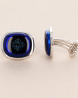 Patek Philippe - Patek Philippe Ellipse Blue Cufflinks and Tie Clip Set (Objet) - The Keystone Watches