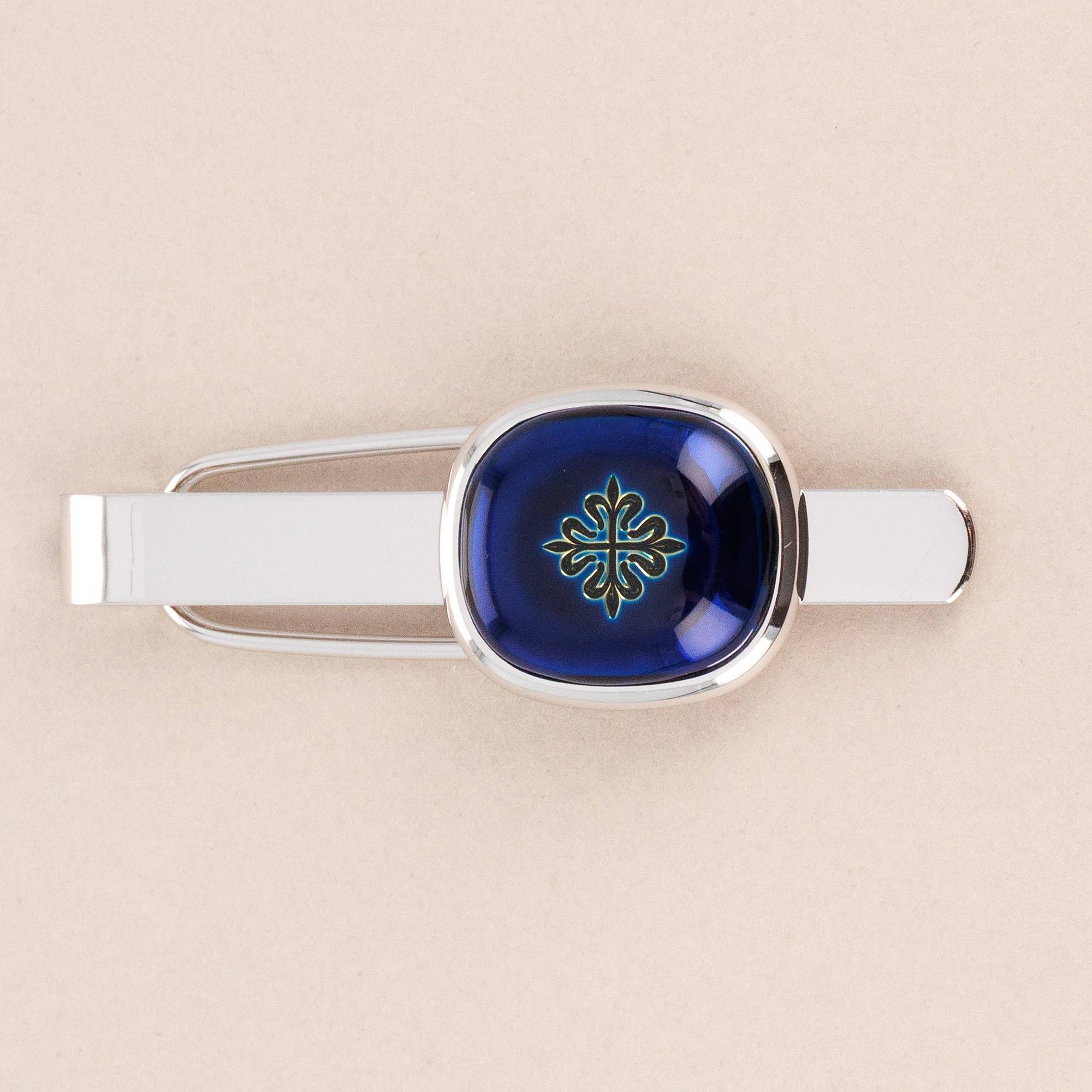 Patek Philippe - Patek Philippe Ellipse Blue Cufflinks and Tie Clip Set (Objet) - The Keystone Watches