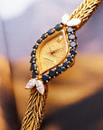 Audemars Piguet Yellow Gold Ladies Diamond and Sapphire Bracelet Watch