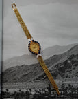 Audemars Piguet Yellow Gold Ladies Diamond and Sapphire Bracelet Watch