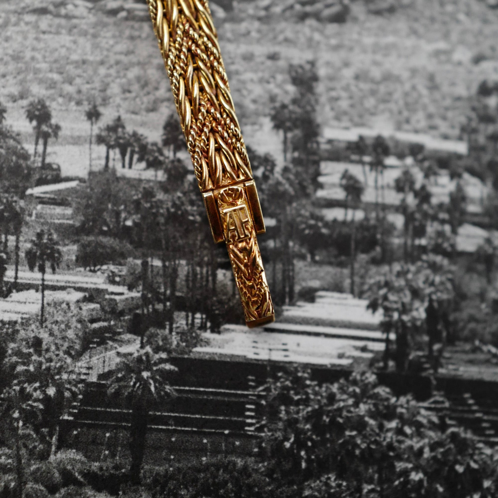 Audemars Piguet Yellow Gold Ladies Diamond and Sapphire Bracelet Watch