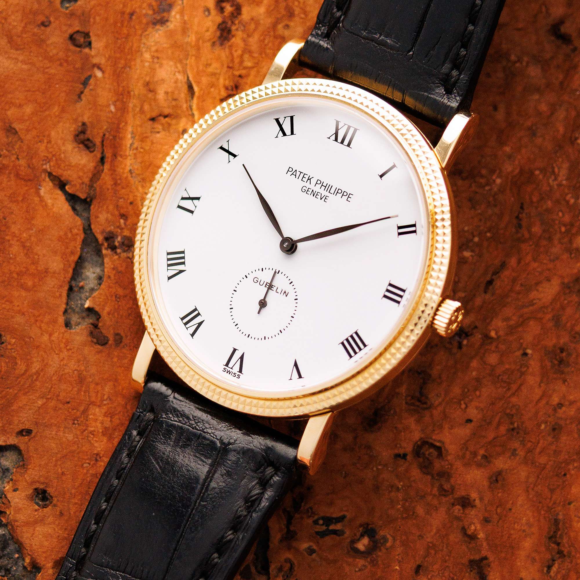Patek Philippe - Patek Calatrava Yellow Gold Calatrava Ref. 3919 with Gubelin Dial - The Keystone Watches