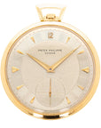 Patek Philippe - Patek Philippe Yellow Gold Pocket Watch with Guilloche Dial - The Keystone Watches