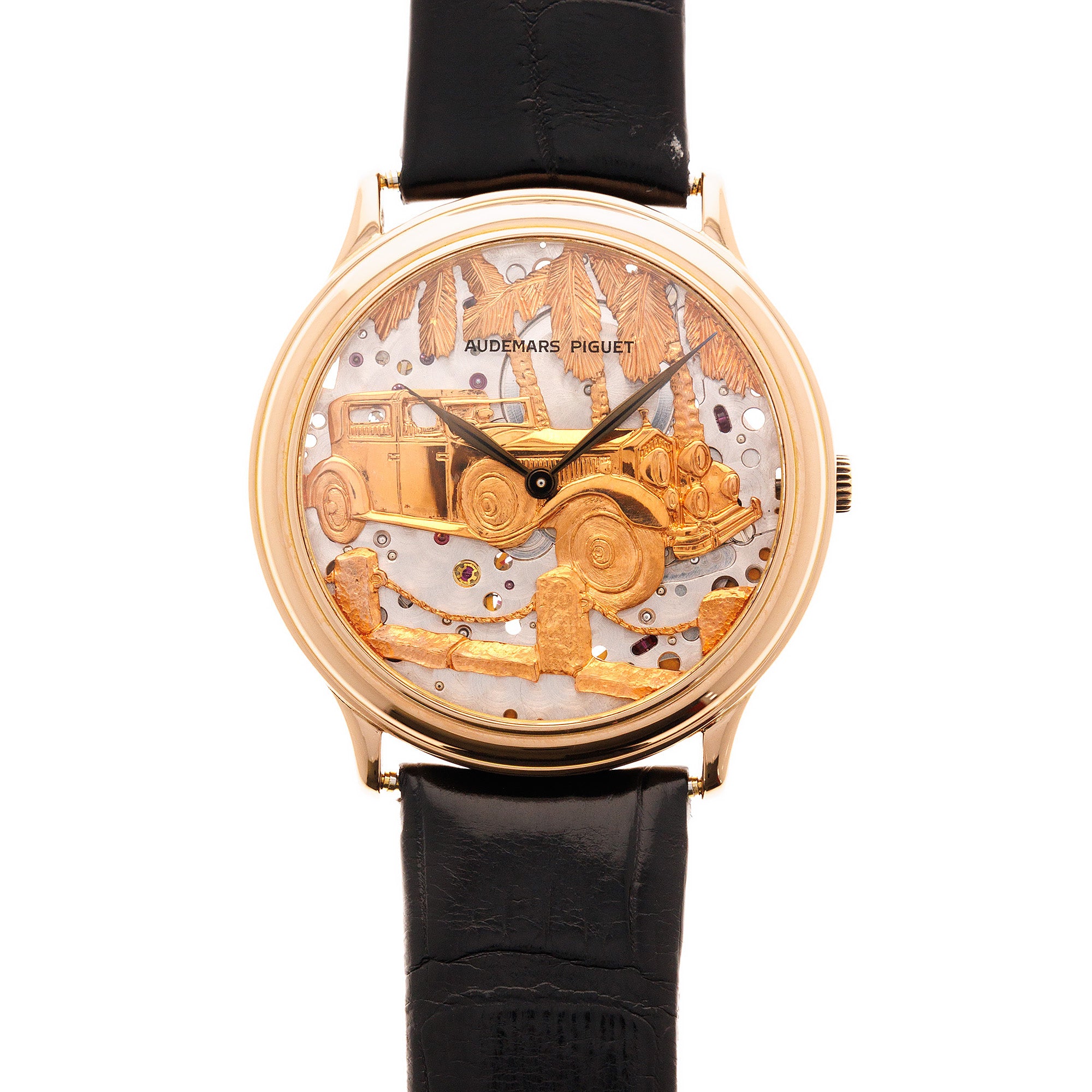 Audemars Piguet Rose Gold Rolls Royce Phantom Skeleton Dial Watch 14677