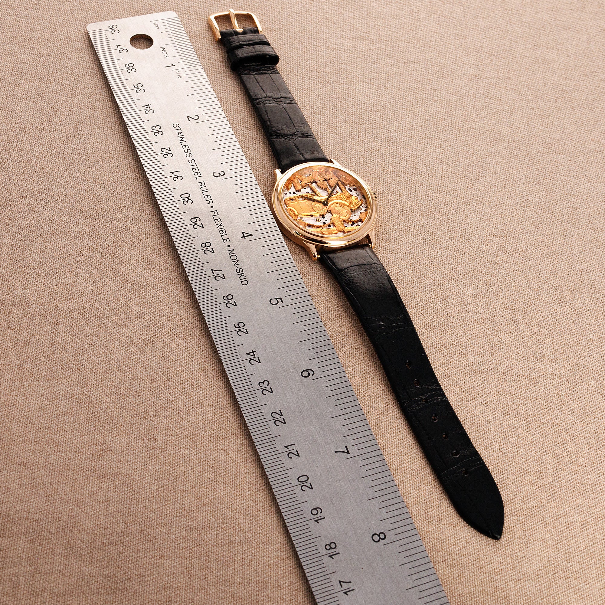 Audemars Piguet Rose Gold Rolls Royce Phantom Skeleton Dial Watch Ref. 14677
