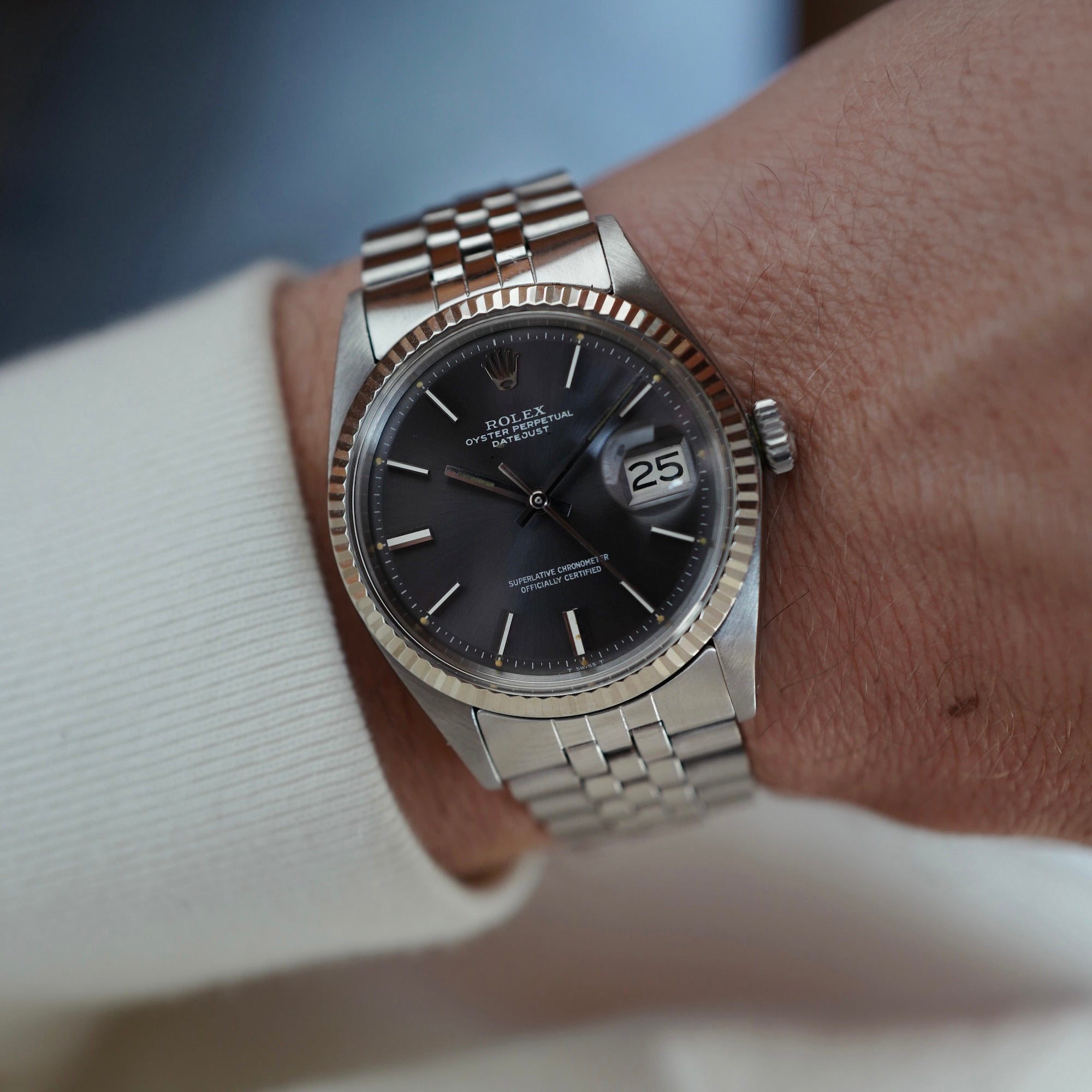 Rolex Steel Datejust Ref. 1601 with Grey Dial (New Arrival)