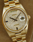 Rolex Yellow Gold Day-Date Ref. 18038 with Pave Diamonds Dial