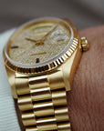 Rolex Yellow Gold Day-Date Ref. 18038 with Pave Diamonds Dial
