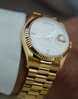 Rolex Yellow Gold Day-Date Ref. 18038 with Pave Diamonds Dial