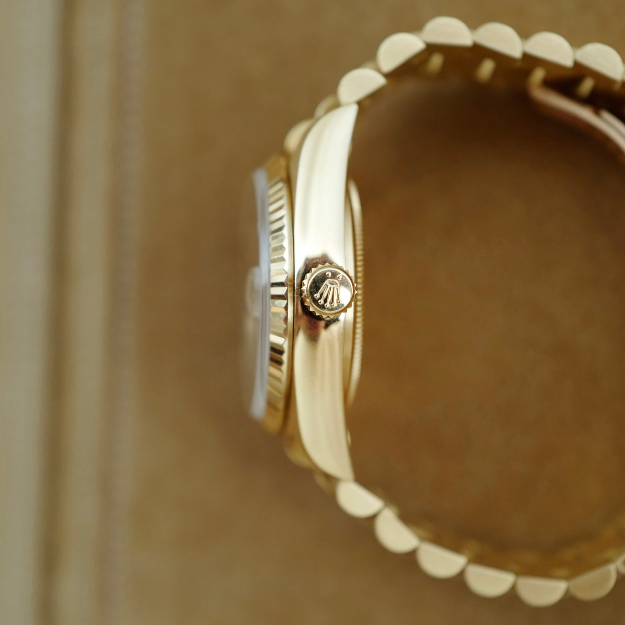 Rolex Yellow Gold Day-Date Ref. 18038 with Pave Diamonds Dial