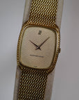Audemars Piguet Yellow Gold Bracelet Watch with Rare Striped Dial