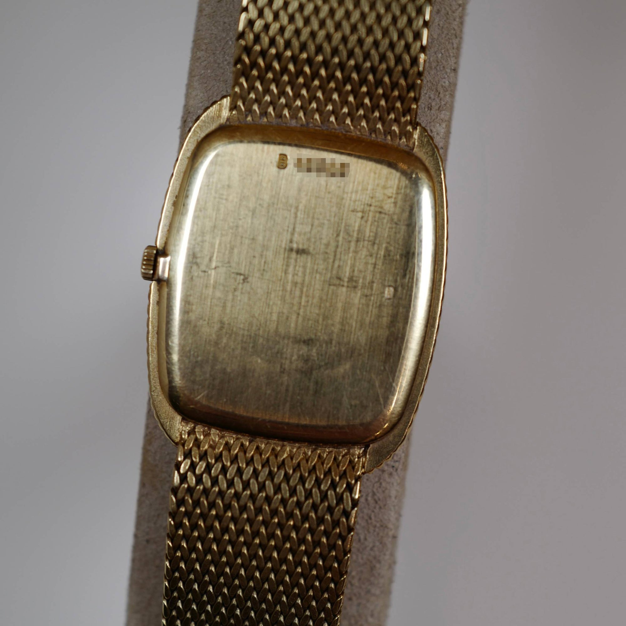 Audemars Piguet Yellow Gold Bracelet Watch with Rare Striped Dial