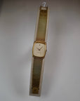 Audemars Piguet Yellow Gold Bracelet Watch with Rare Striped Dial