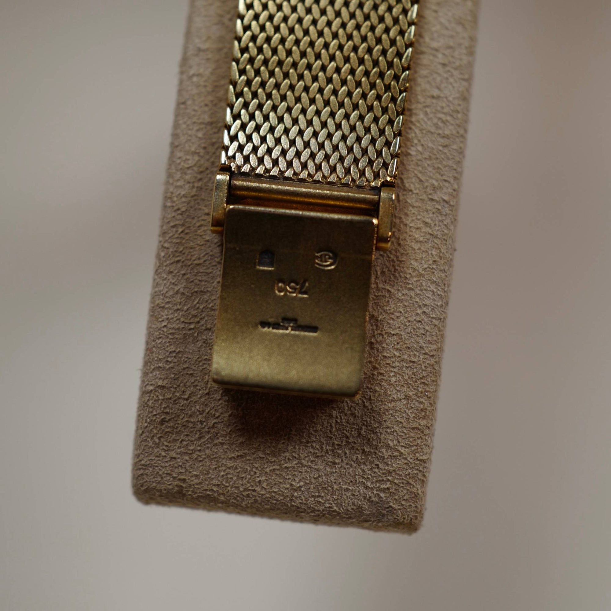 Audemars Piguet Yellow Gold Bracelet Watch with Rare Striped Dial