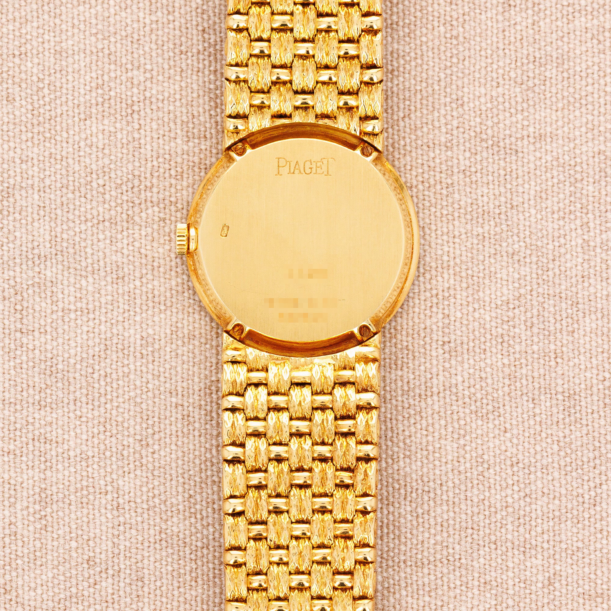 Piaget - Piaget Yellow Gold Watch Ref. 9706 with Lapis and Diamond Dial - The Keystone Watches