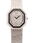 Piaget White Gold Onyx and Diamond Watch Ref. 93419