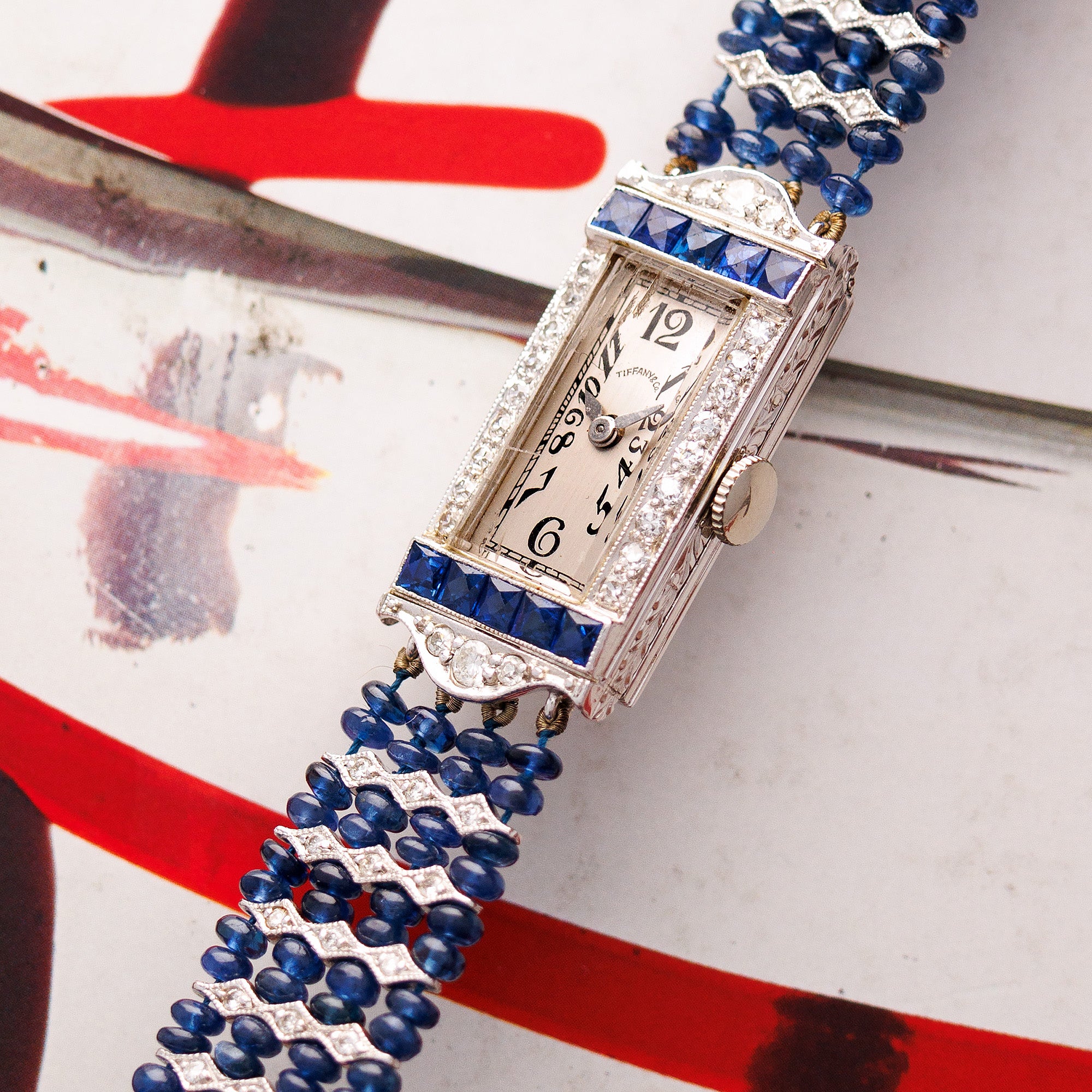 Tiffany & Co. - Tiffany & Co. Sapphire Diamond Art Deco Watch - The Keystone Watches
