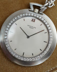 Patek White Gold Pocket Watch with Diamond Bezel (New Arrival)