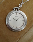 Patek White Gold Pocket Watch with Diamond Bezel (New Arrival)