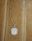 Patek White Gold Pocket Watch with Diamond Bezel (New Arrival)