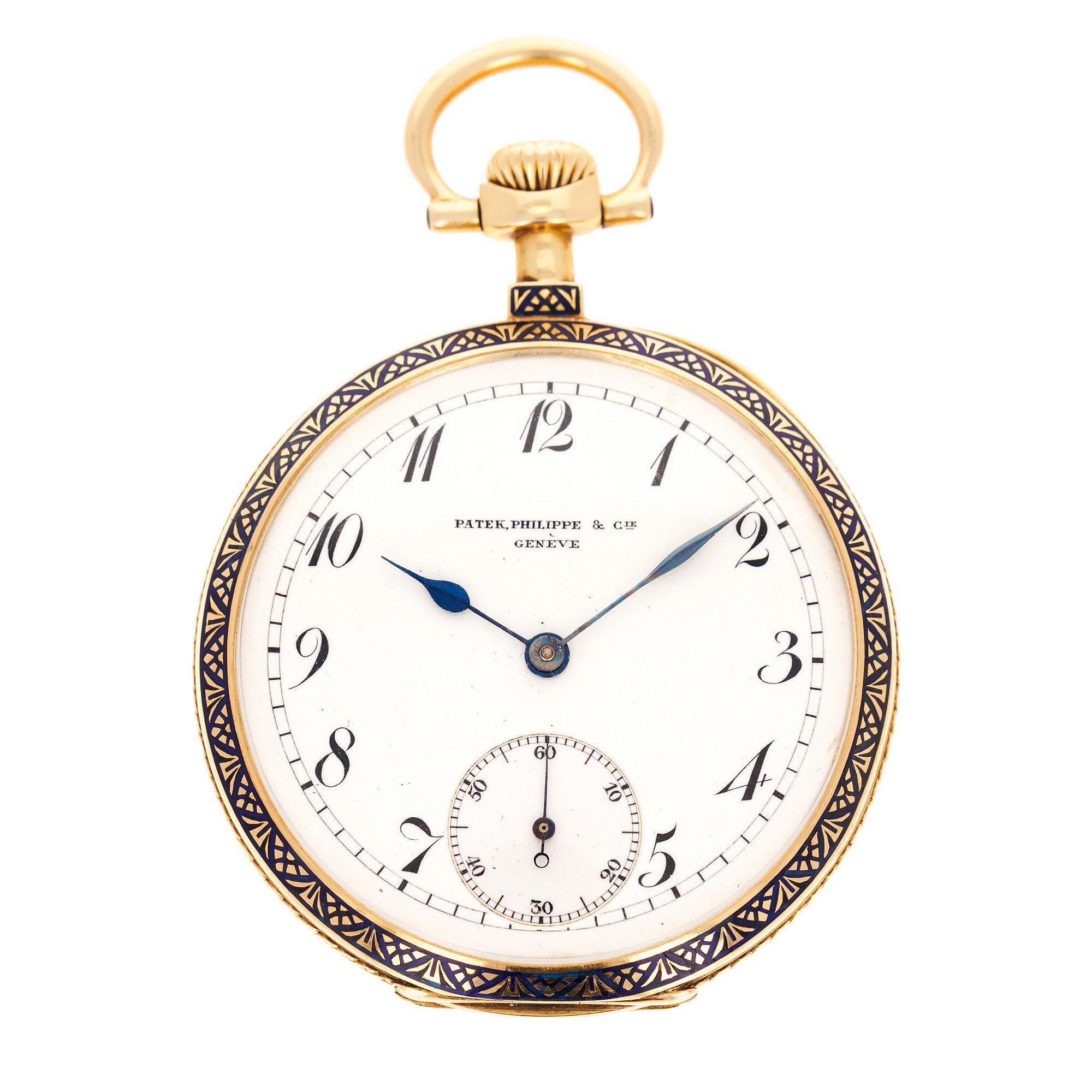 Patek Philippe Yellow Gold and Enamel Pocket Watch, Circa 1904