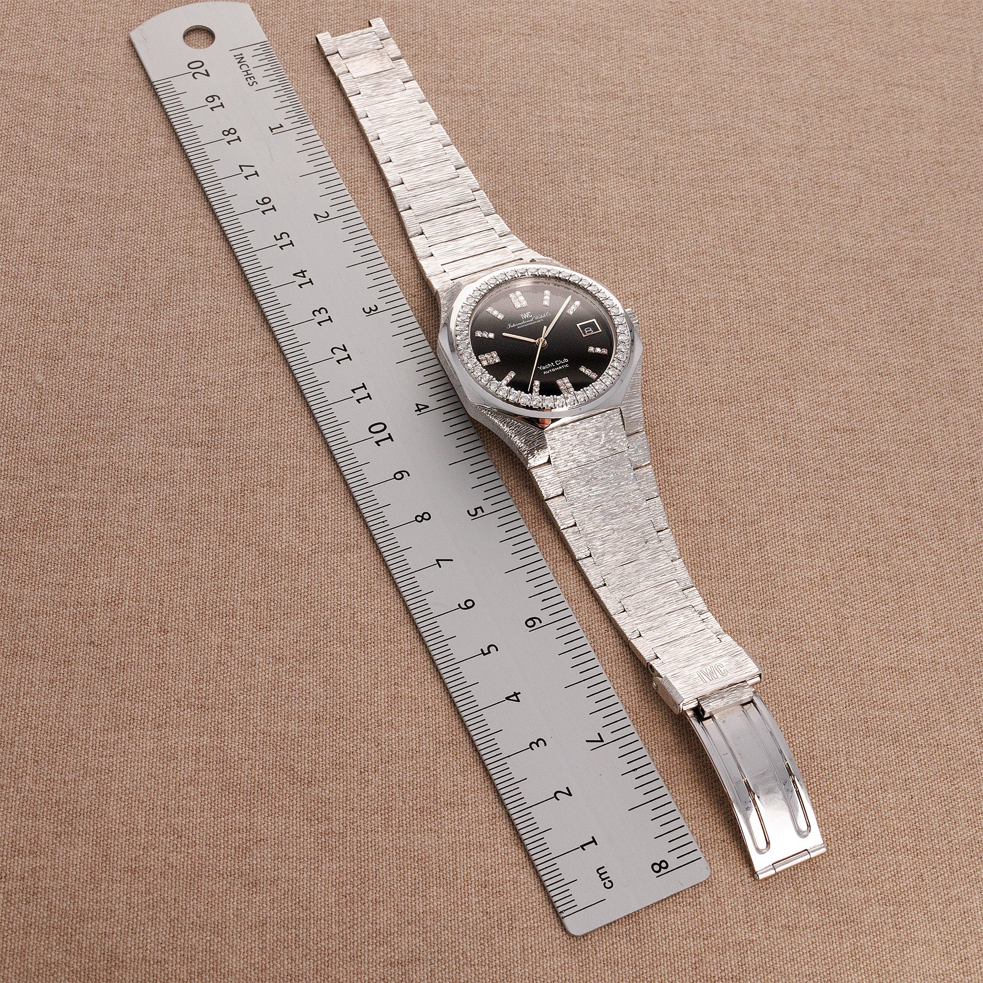 IWC - IWC White Gold Yacht Club Onyx & Diamond Watch - The Keystone Watches