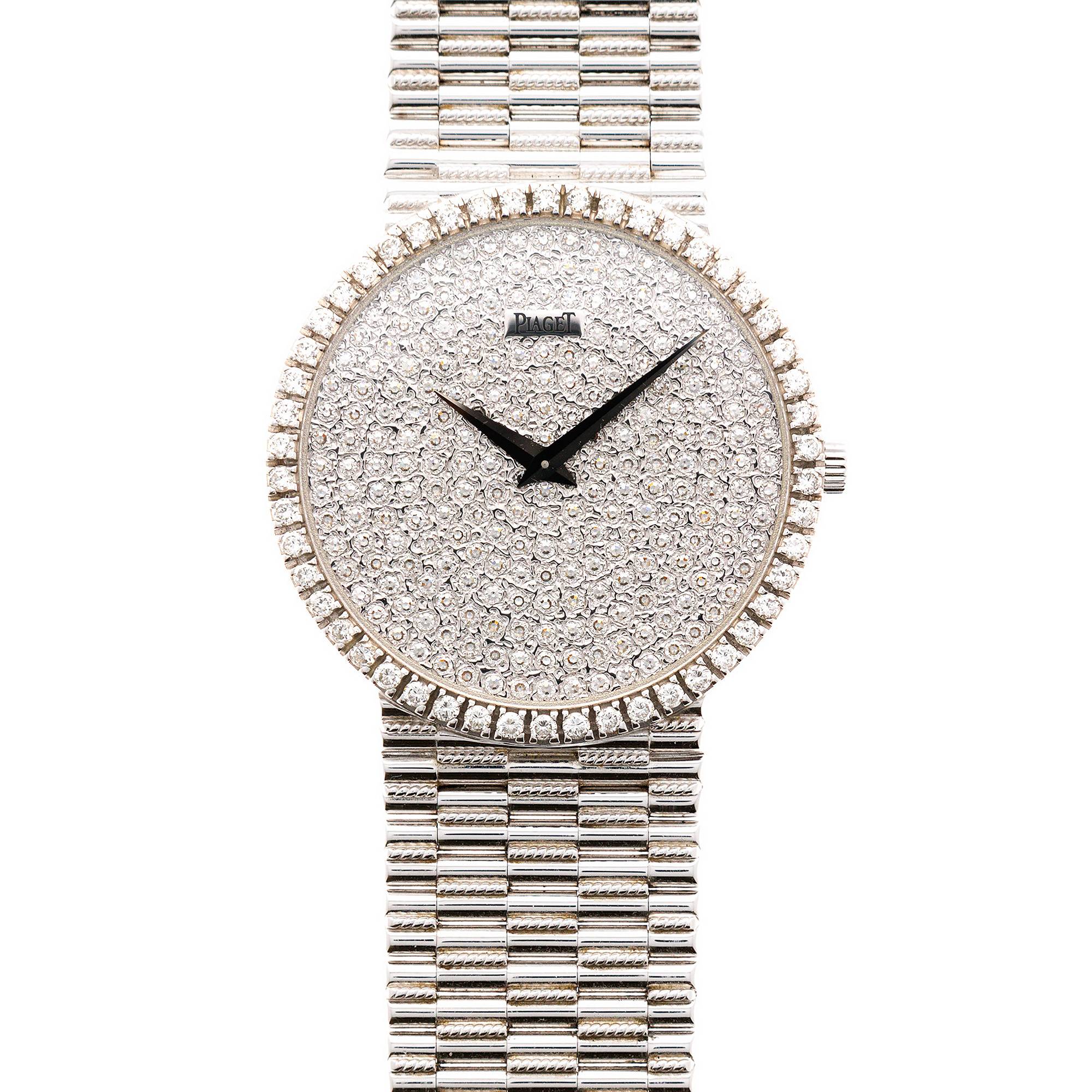Piaget - Piaget White Gold Diamond Watch Ref. 9066 with Pave Dial - The Keystone Watches