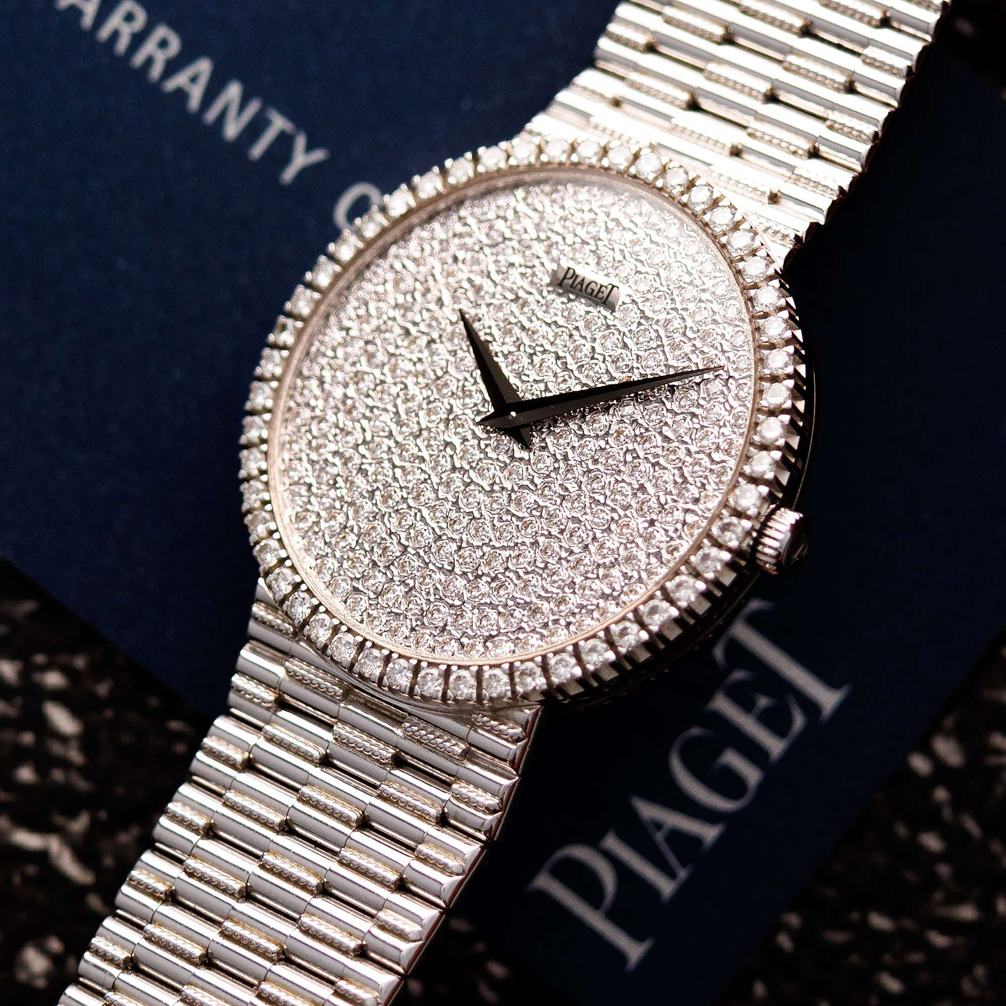 Piaget - Piaget White Gold Diamond Watch Ref. 9066 with Pave Dial - The Keystone Watches