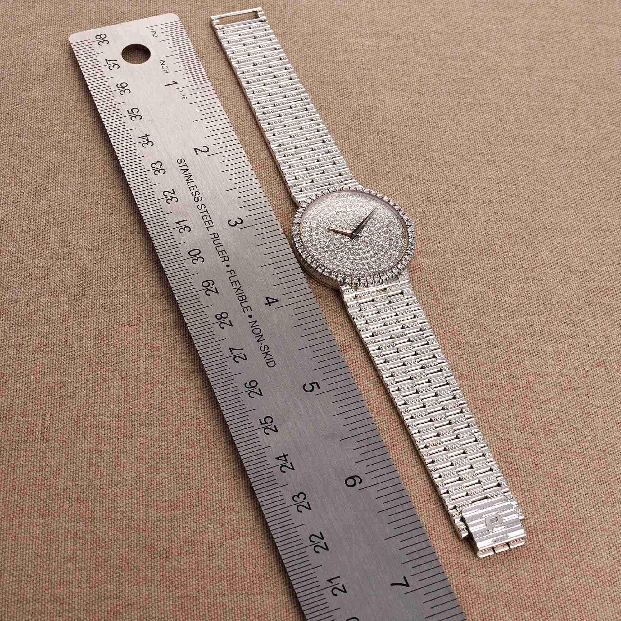 Piaget - Piaget White Gold Diamond Watch Ref. 9066 with Pave Dial - The Keystone Watches