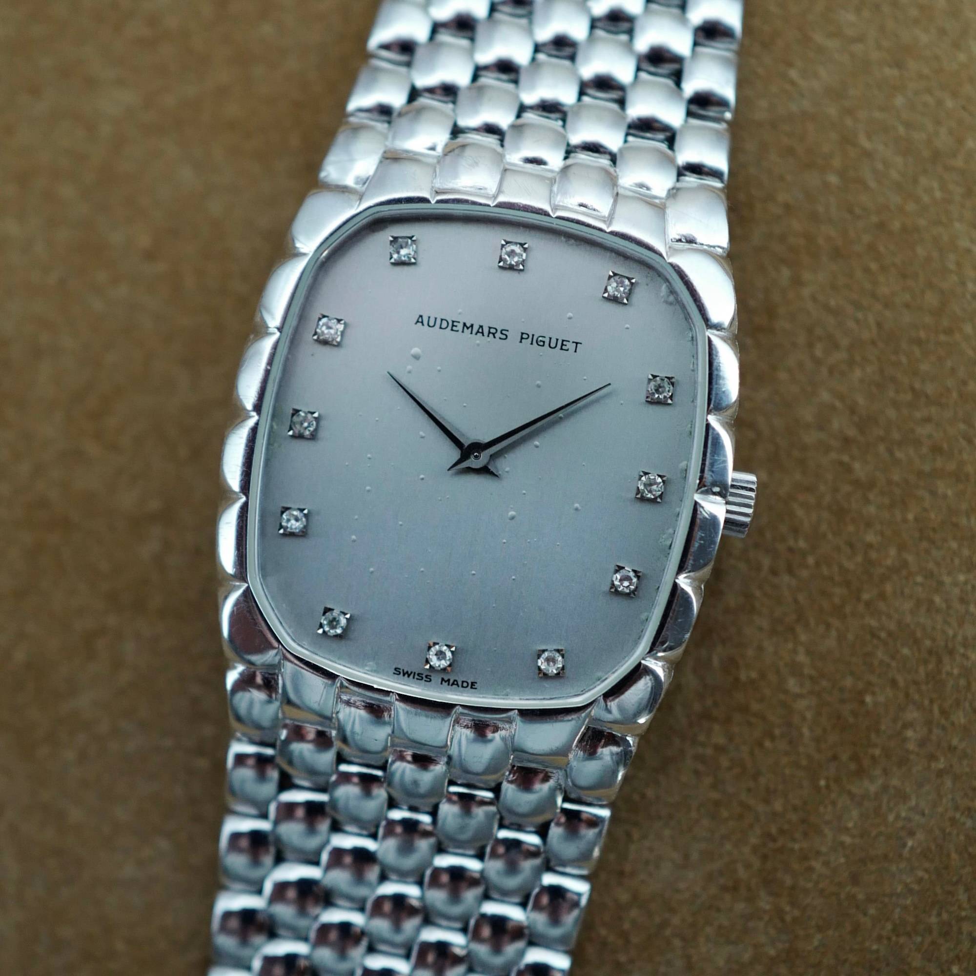 Audemars Piguet - Audemars Piguet White Gold Beaded Bracelet Watch - The Keystone Watches
