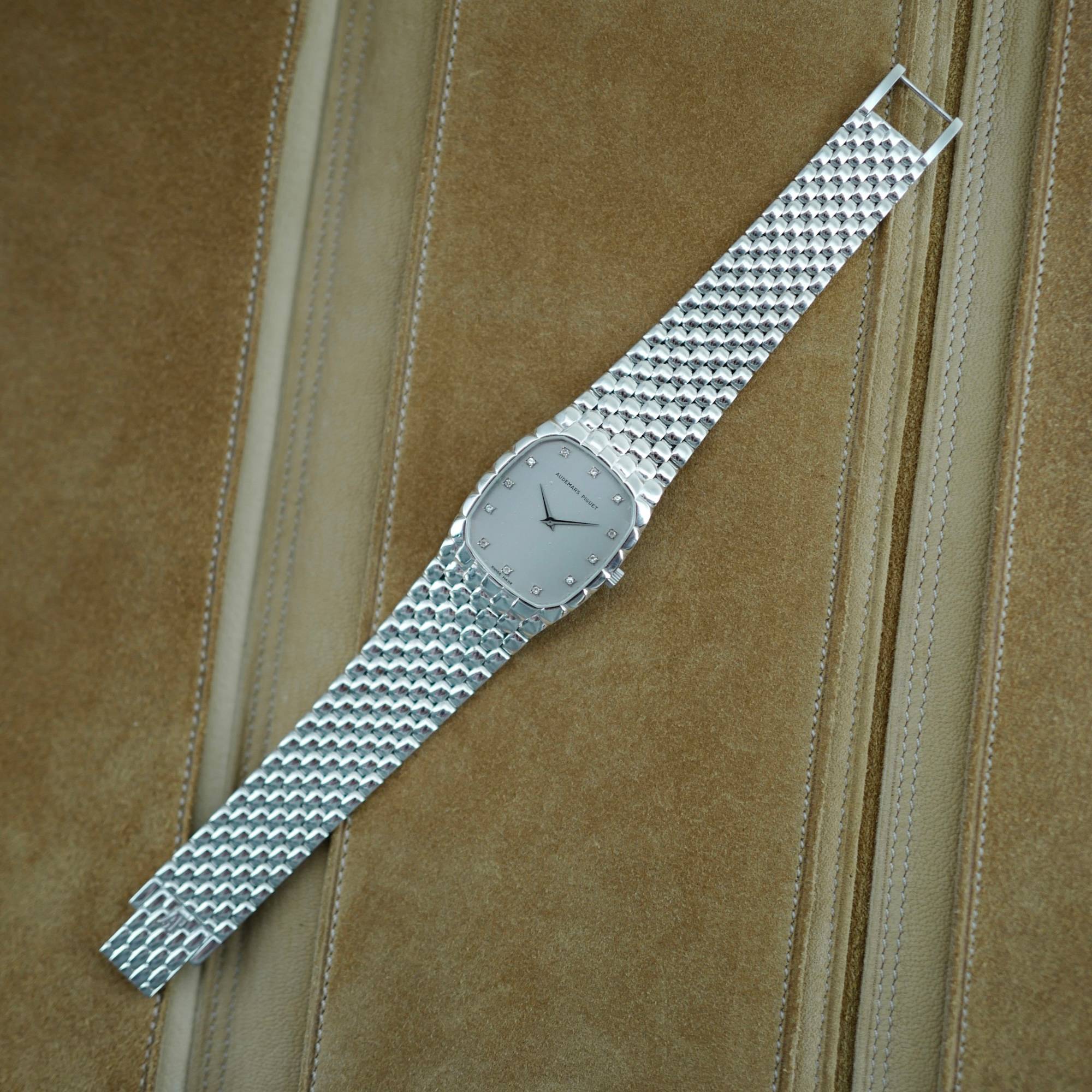 Audemars Piguet - Audemars Piguet White Gold Beaded Bracelet Watch - The Keystone Watches