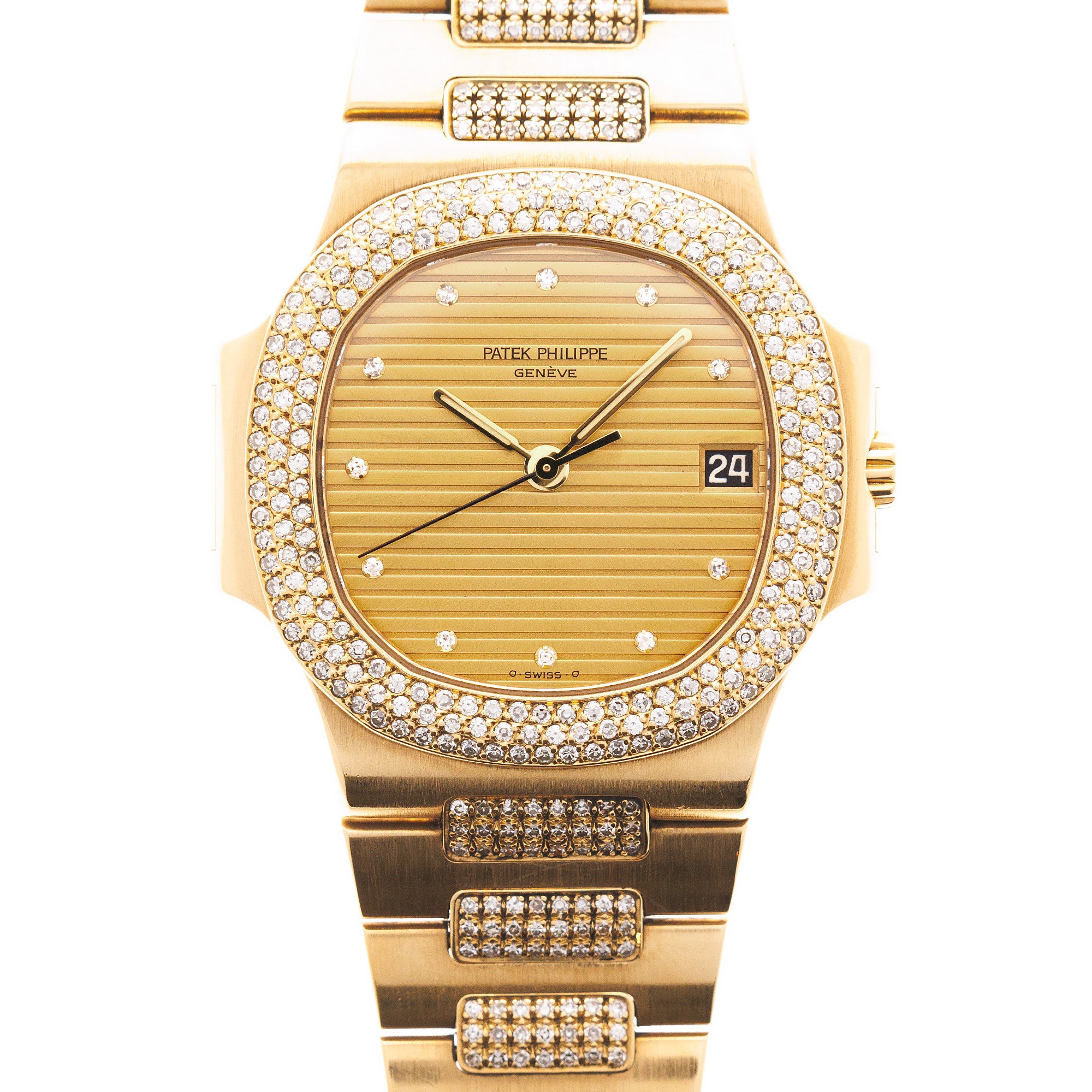 Patek Philippe Yellow Gold Nautilus Ref. 3800/5 with Factory Diamonds