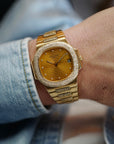 Patek Philippe Yellow Gold Nautilus Ref. 3800/5 with Factory Diamonds