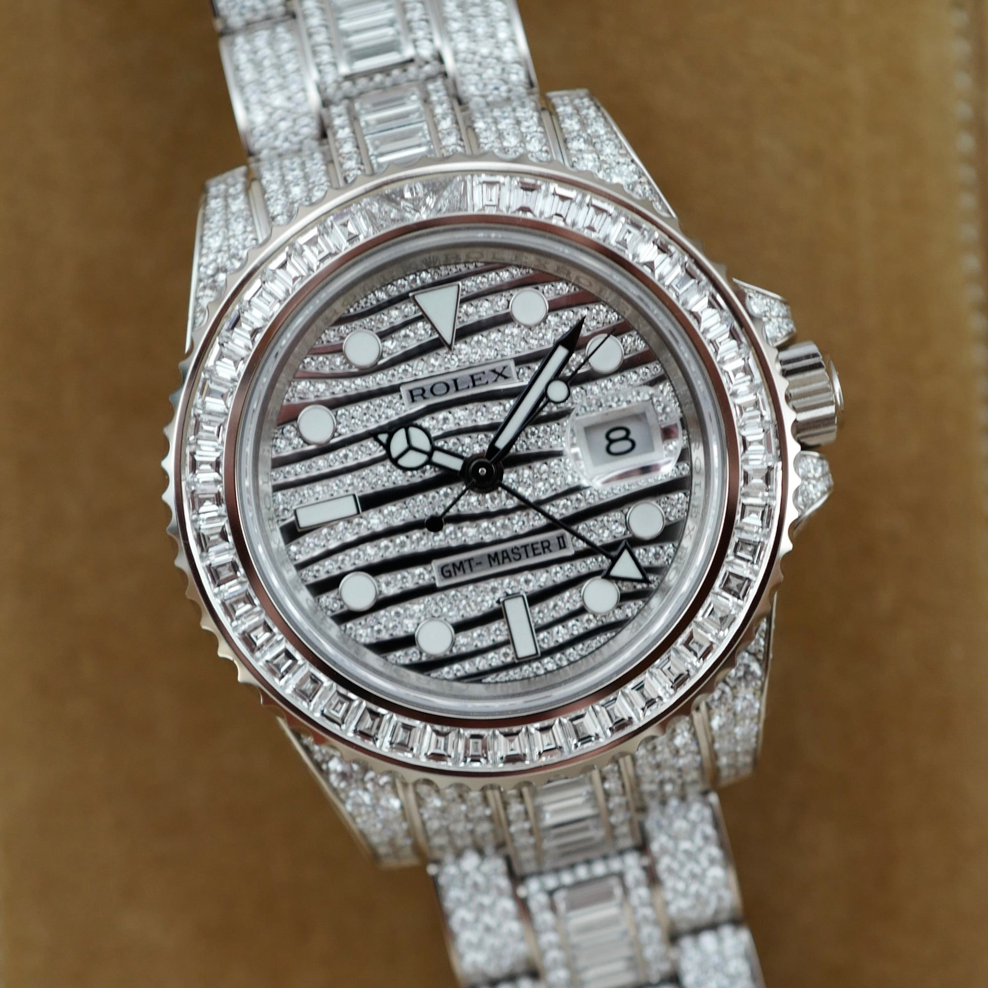 Rolex Watch Rolex Gmt Iced Out Yellow Gold Rolex Gmt Ice Price